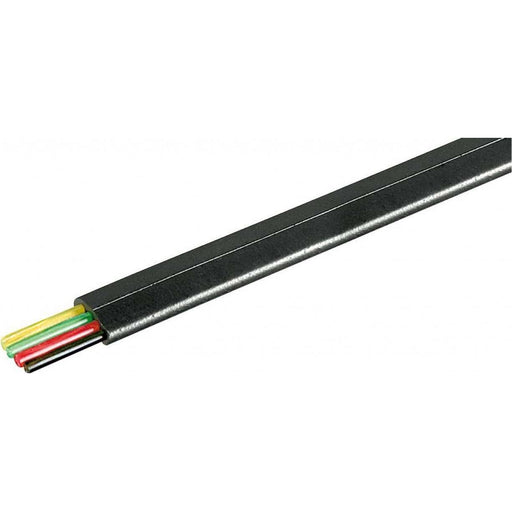 Goobay - Daten- und Kommunikationskabel Telefonflachkabel 100 m R. 93304 sw,4adrig
