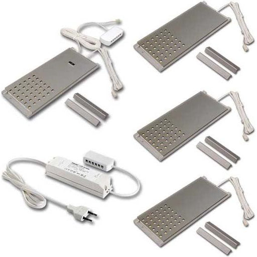 Hera - Decken-/Wandleuchte 4er-Set LED-Unterb.leuchte 61055140208 ww eds m.IR-Sch
