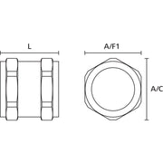 HellermannTyton - Verbinder für Wellschläuche Schlauchverbinder ACP-M75 NPB ML 2 Innnengewinden