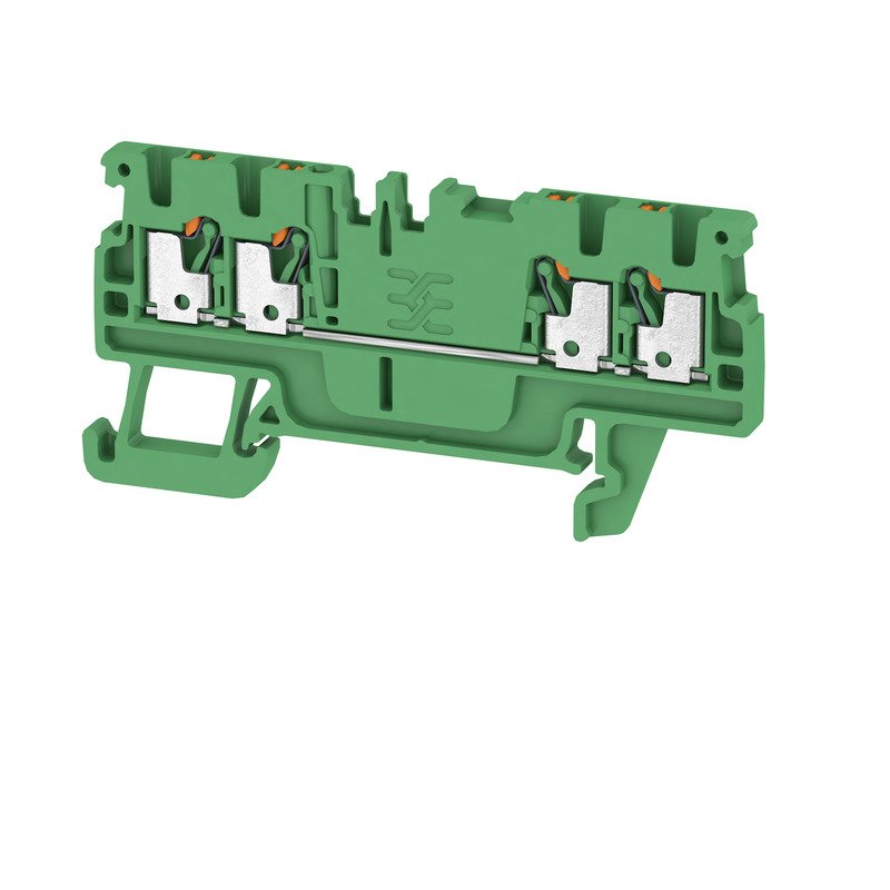 Weidmüller - Durchgangs-Reihenklemme Klemme A4C 1.5 GN PUSH IN, 1.5 mm² − 100 Stück