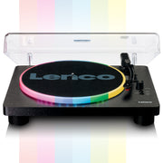 LENCO - Schallplattenspieler LED Plattenspieler LS-50LEDBK Black integr.Lautspr