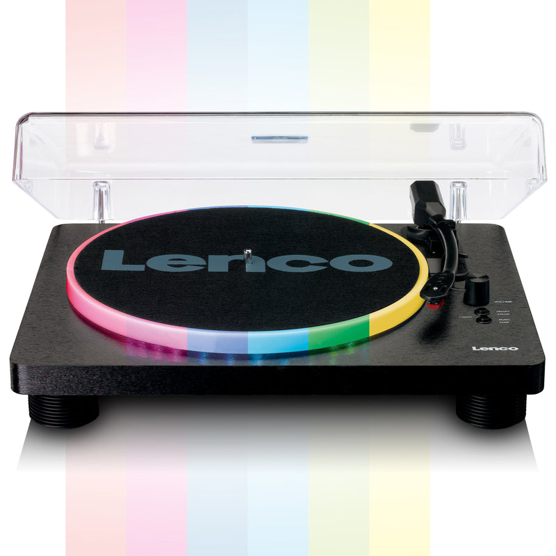 LENCO - Schallplattenspieler LED Plattenspieler LS-50LEDBK Black integr.Lautspr