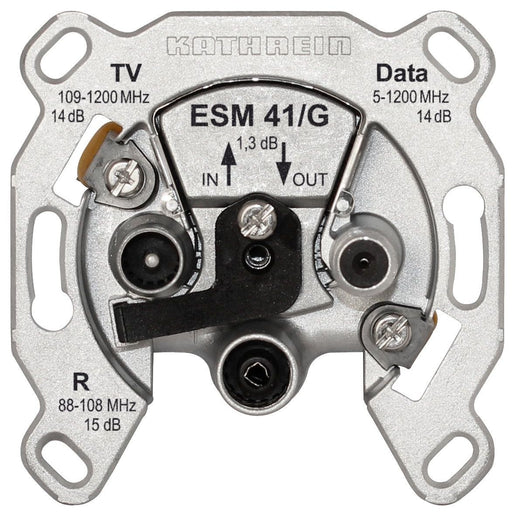 Kathrein - Antennensteckdose BK-Modem-Steckdose 3fach ESM 41/G Durchgangsd.selektiv