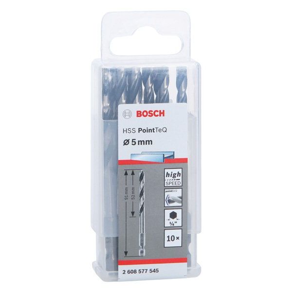 Bosch - Bohrer HSS PointTeQ 2608577545 Sechskantbohrer 5,0