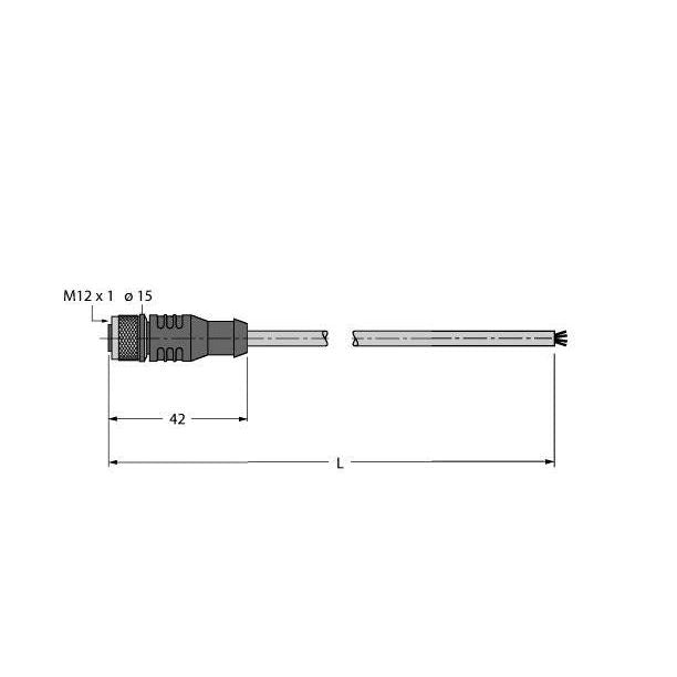 Turck - Konfektioniertes Sensor-Aktor-Kabel RFID-Leitung RK4.5T-2/S2500 Standard