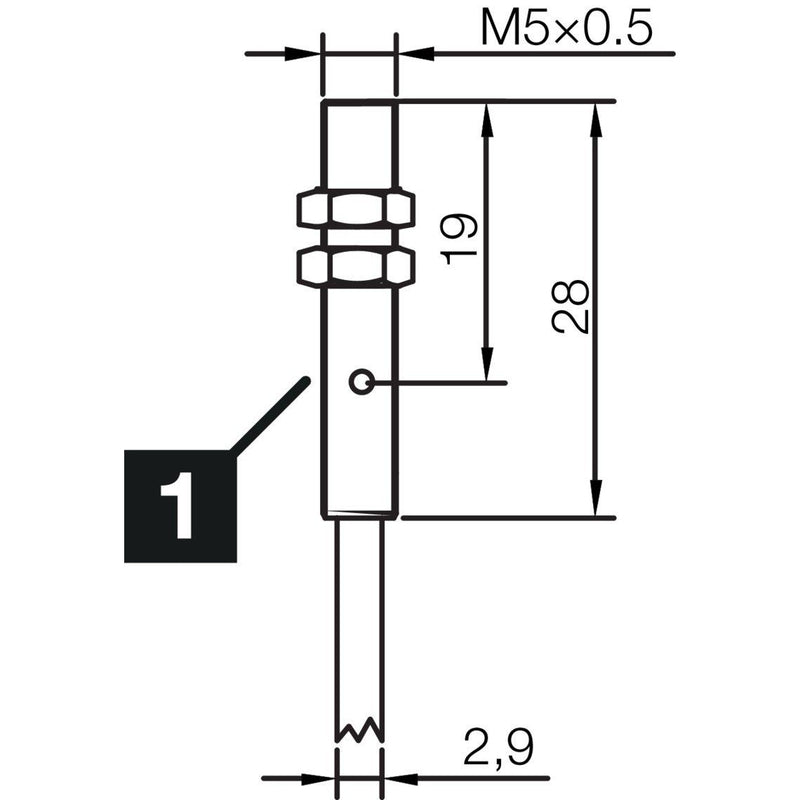 Di-soric - Induktiver Näherungsschalter Induktiver Näherungssensor INSM-M05-B01NS-2C 1mm, bündig