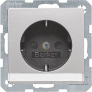 Berker - Steckdose SCHUKO-Steckdose alu/lack 47496084 mit BSF+erh.BS