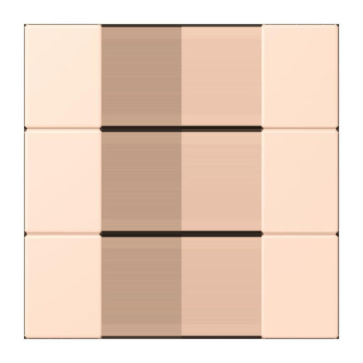 Jung - Abdeckung/Bedienelement für Installationsschalterprogramme Tastensatz 3fach LC 503 TSA 228 rose pale