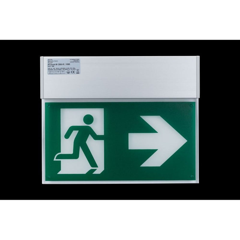 H1 - Sicherheitsleuchte Rettungszeichenleuchte Aluwalk M CBS