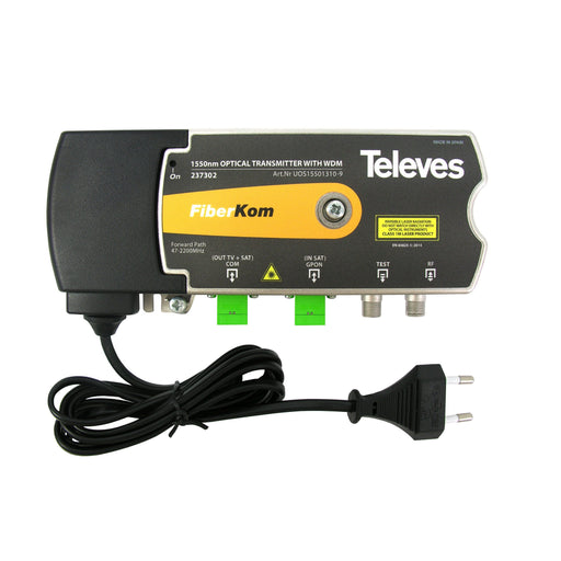 Televes - Multischalter Optischer Sender 1550 terr UOS15501310-9 SC/APC 9dBm