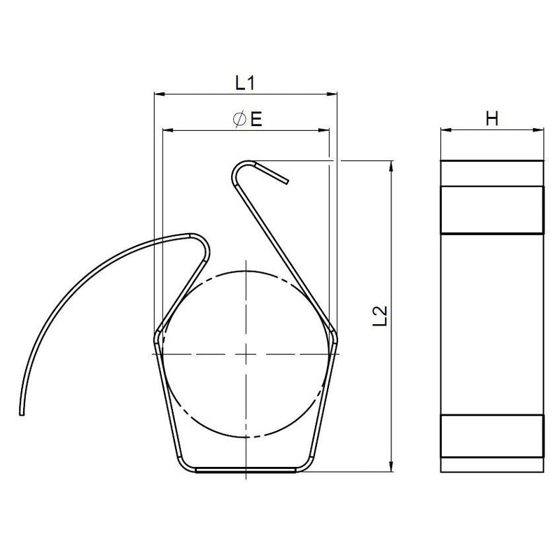 Jacob - Komponente für Erdung/Potentialausgleich (Schaltschrank) Kontaktfeder M32 B201-1032-01 − 5 Stück