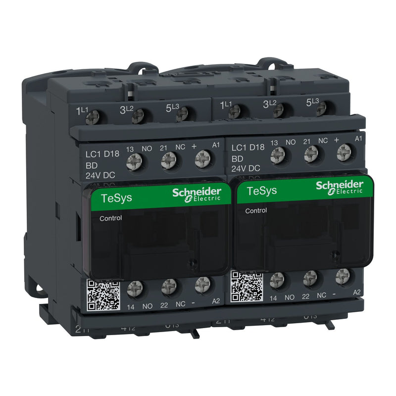 Schneider Electric - Schützkombination Wendeschützkombination LC2D18BDV 7,5kW/400V/AC3