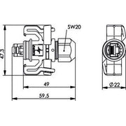 Telegärtner - Modularer Steckverbinder RJ45-Stecker 100023013 8-pol. 8(8) IP67