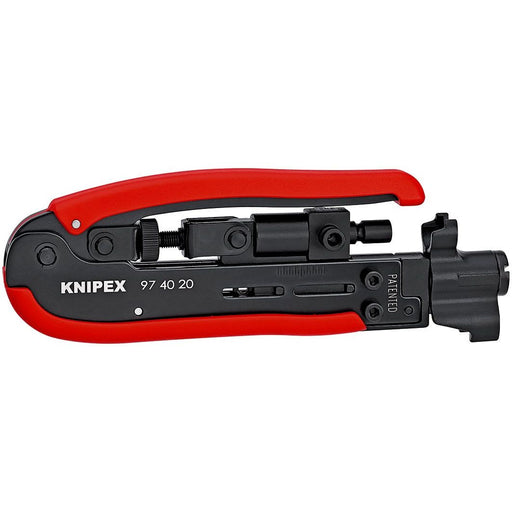 Knipex - Spezialwerkzeug für Kommunikationstechnik Kompressionswerkzeug 97 40 20 SB f.Koax Stecker 175mm