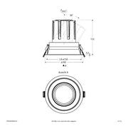 EVN Lichttechnik - Downlight/Strahler/Flutlicht LED-Einbauleuchte modular F04R09SM3840L55D Konfigurationstype