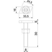 OBO Bettermann - Hammerkopfschraube ACMHB M8x30 A4 M8x30mm − 50 Stück