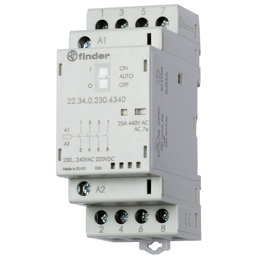 Finder - Installationsschütz für Reiheneinbau Schütz 22.34.0.024.4640 2Ö, 2S, 25A