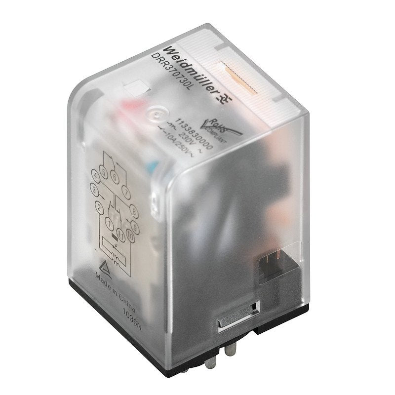 Weidmüller - Schaltrelais Industrierelais 12V DC DRR373012L 3 Wechsler (AgSnO) − 10 Stück