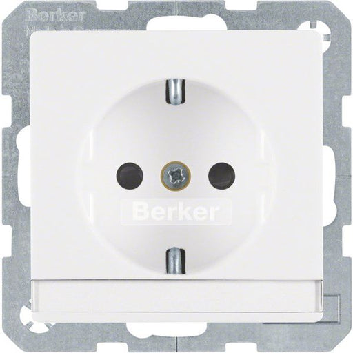 Berker - Steckdose SCHUKO-Steckdose 47496089 m.Beschriftungsfeld