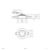 EVN Lichttechnik - Downlight/Strahler/Flutlicht P-LED Deckeneinbauleuchte PC20090127 350mA 2700K 960lm