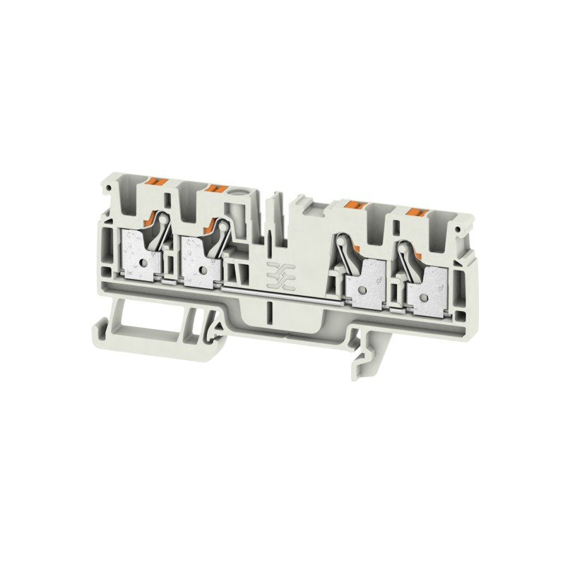 Weidmüller - Durchgangs-Reihenklemme Klemme A4C 4 LTGY PUSH IN, 4 mm² − 50 Stück