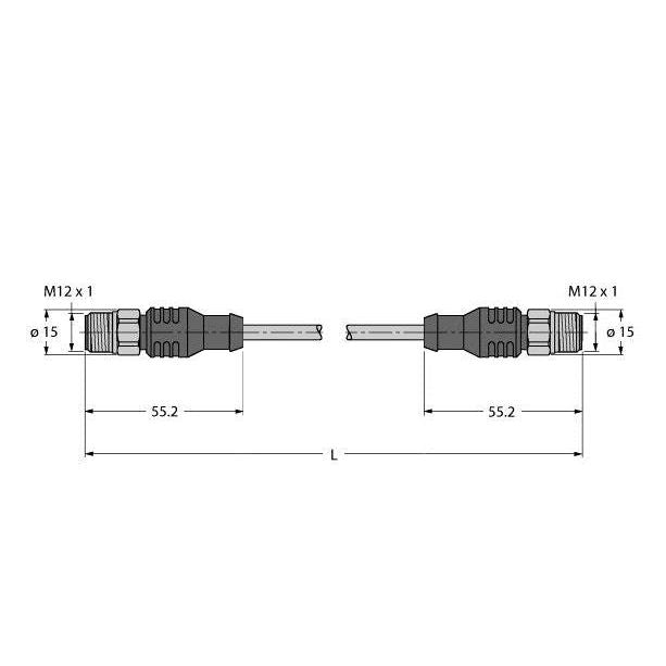 Turck - Konfektioniertes Sensor-Aktor-Kabel Feldbusleitung RSCV-RSCV #8900691 4-polig