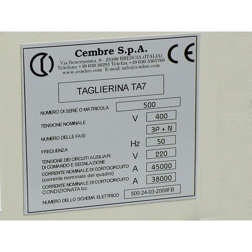 Cembre - Kennzeichnungsmaterial 88716GY MG-VRT-A PVC 25X50 88716GY MM GRAU − 200 Stück
