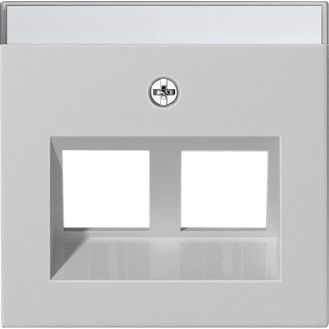 Gira - Einsatz/Abdeckung für Kommunikationstechnik Abdeckung 2-f. 2640015 30°+BSF MJ grau