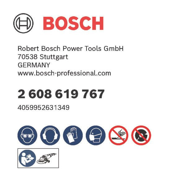 Bosch - Trenn-/Schleifscheibe Standard for Metal 2608619767 Trennscheibe gerade