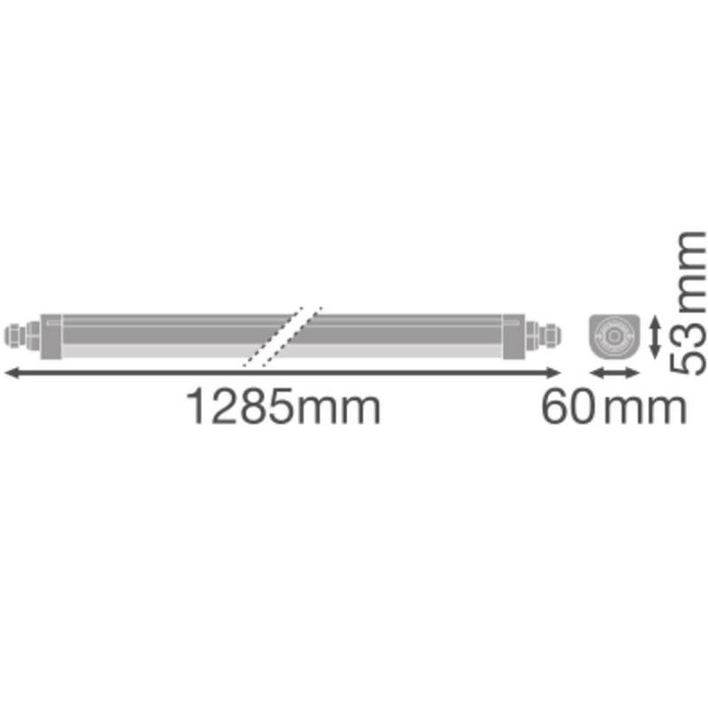 Ledvance - Decken-/Wandleuchte LED-Feuchtraumleuchte DPCO.TH1200V33W865PS 865, IP66