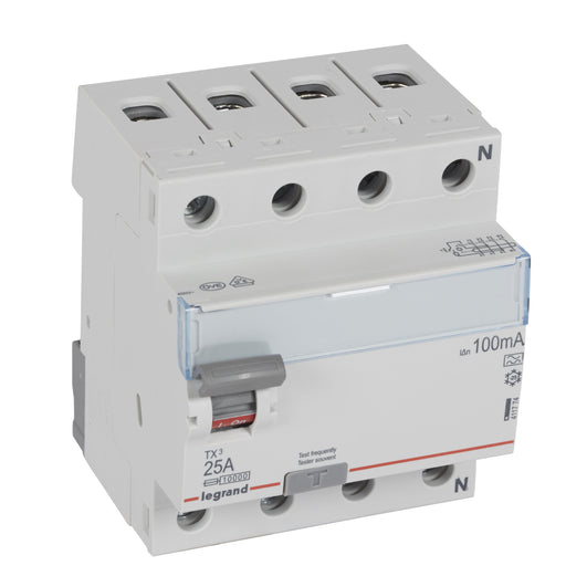 Legrand - Fehlerstrom-Schutzschalter Fehlerstromschutzschalter Legrand 411774 25A4pol,100mA,400VAC