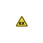 HellermannTyton - Warn-/Hinweisschild Etikett WS1-C-150-YE (100) Warnz. expl. Atmosp. − 100 Stück