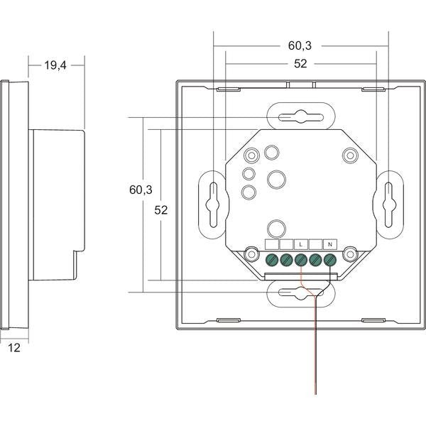 Brumberg Leuchten - LED-Betriebsgerät Wandpanel weiss 18194070