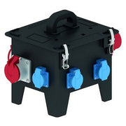 Bals Elektrotech - CEE-Steckdosen-Kombination (IEC 60309) Vollgummi-Verteiler 522143 mit abklappb.Deckel