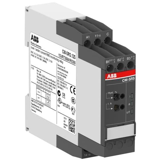 ABB Stotz S&J - Stromüberwachungsgerät Stromüberwachungsrelais CM-SRS.12S 1W 0,3-15A