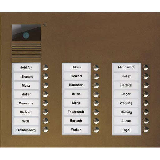 TCS Tür Control - Türstation für Türkommunikation Video color Außenstation V AVU16240-0012 PUK 24 Tasten 3-spal − 1 Stück