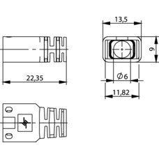 Telegärtner - Knickschutz Knickschutztülle 100001204 f.RJ45-Steck.ges, bl − 100 Stück