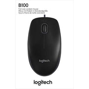 Bechtle - Zubehör/Ersatzteile für Unterhaltungselektronik Mouse USB black fB 910-003357 Logitech B100 optic