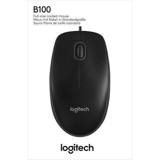 Bechtle - Zubehör/Ersatzteile für Unterhaltungselektronik Mouse USB black fB 910-003357 Logitech B100 optic