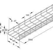 Niedax - Gitterrinne GRC 60.400 l=3m − 3 Meter