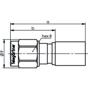Telegärtner - Koax-Steckverbinder SMA-Kabelstecker cr/cr AU 100024639 G44 (1.1/2.95) − 5 Stück