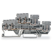 WAGO - Durchgangs-Reihenklemme 4-Leiter2PinDoppelstockkl. 870-1138 2,5 mm²,grau − 50 Stück