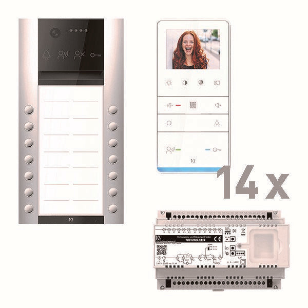 TCS Tür Control - Türsprech-Set video:pack AVA620214 PVAF142/003 IVW6511 14WE AP