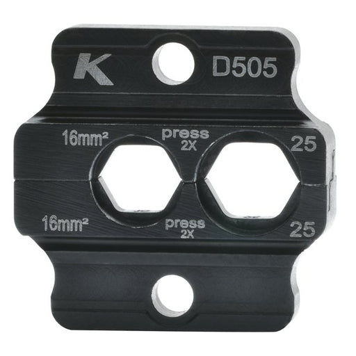 Klauke - Einsatz für Presswerkzeug Kabelschuhe/Verbinder, Aderendhülsen, Schirmanschluss Presseinsatz D-Reihe, 6 - D504 16 mm²