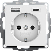 Gira - Steckdose USB-Spannungsversorgung 245927 1xTypA, 1xTypC DC5V