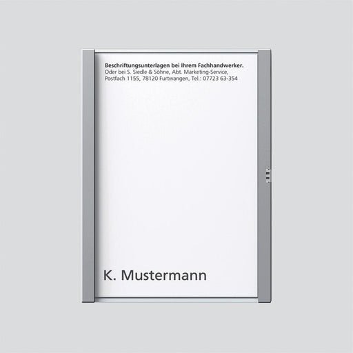 Siedle&Söhne - Zubehör/Ersatzteile für Türkommunikation Namensschild sil-met kpl. 200029037-00 f.TM 611-1 SM