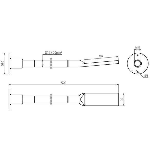 DEHN - Erdungsfestpunkt Kupfer-Kabel-Erdungsbrücke DBEB4/EBS15-03-19 NYY-O