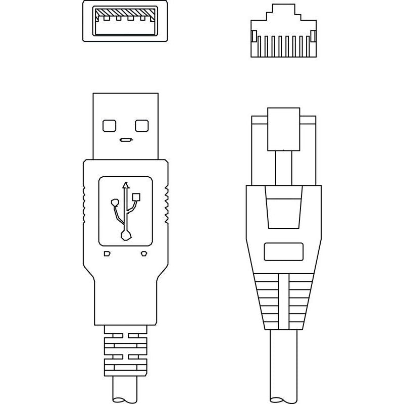 Leuze - Konfektioniertes Sensor-Aktor-Kabel Verbindungsleitung KB USB-2 IT190x
