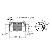 Turck - Zubehör/Ersatzteile für Befehlsgeräte Balgkupplung RCS-19-06-06