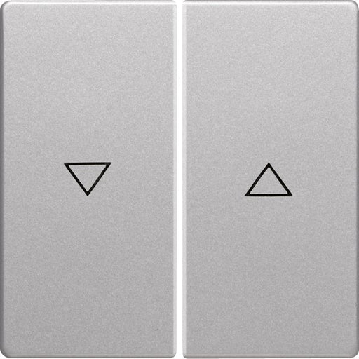 Berker - Abdeckung/Bedienelement für Installationsschalterprogramme Wippe alu/lack 16256084 Symbol Pfeil